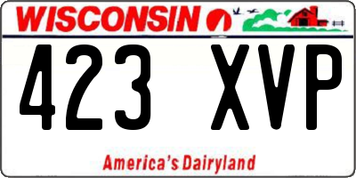 WI license plate 423XVP