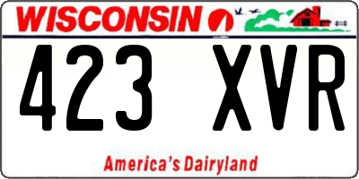 WI license plate 423XVR