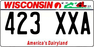 WI license plate 423XXA