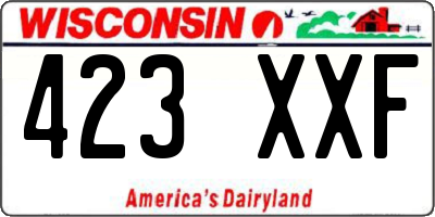 WI license plate 423XXF