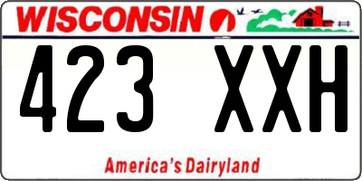 WI license plate 423XXH
