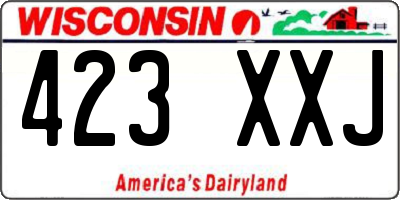 WI license plate 423XXJ