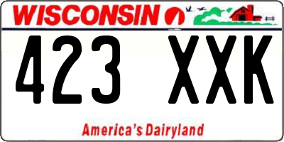 WI license plate 423XXK