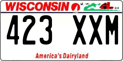 WI license plate 423XXM
