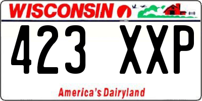 WI license plate 423XXP