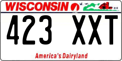 WI license plate 423XXT