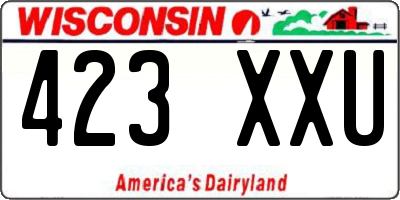 WI license plate 423XXU