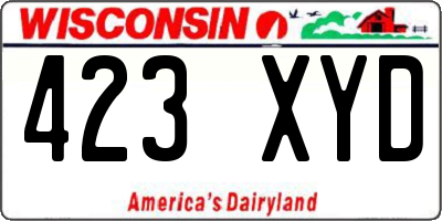 WI license plate 423XYD