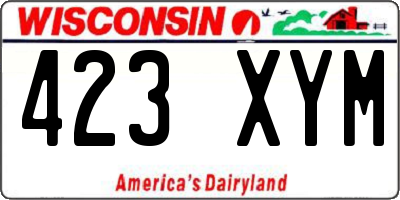 WI license plate 423XYM
