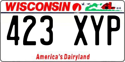 WI license plate 423XYP