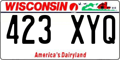 WI license plate 423XYQ