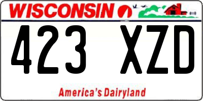 WI license plate 423XZD