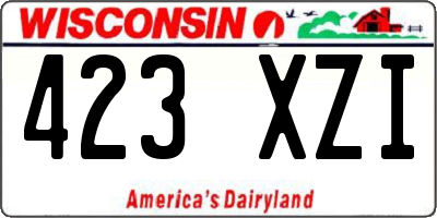 WI license plate 423XZI