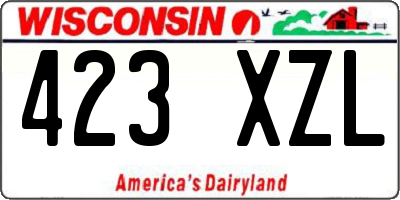WI license plate 423XZL