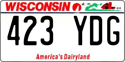 WI license plate 423YDG