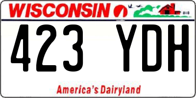 WI license plate 423YDH