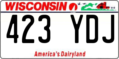 WI license plate 423YDJ