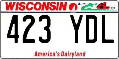 WI license plate 423YDL