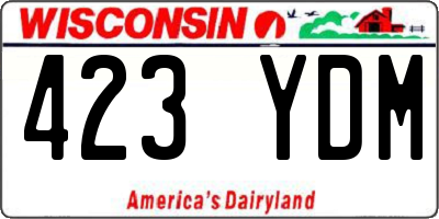 WI license plate 423YDM
