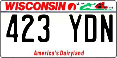 WI license plate 423YDN