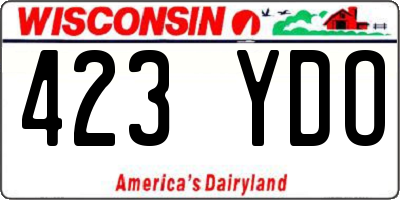 WI license plate 423YDO