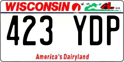 WI license plate 423YDP