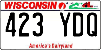 WI license plate 423YDQ
