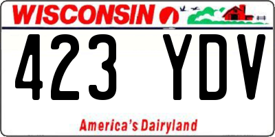 WI license plate 423YDV