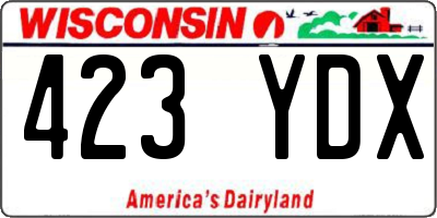 WI license plate 423YDX