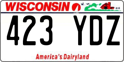 WI license plate 423YDZ