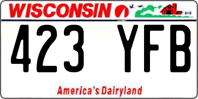 WI license plate 423YFB