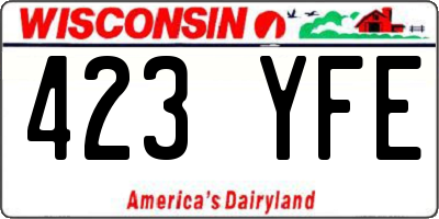WI license plate 423YFE