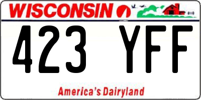 WI license plate 423YFF