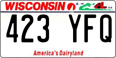 WI license plate 423YFQ