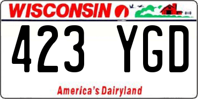 WI license plate 423YGD