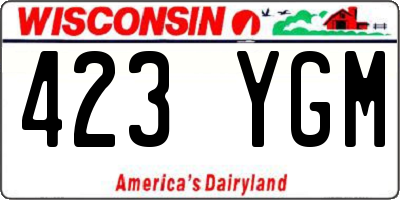 WI license plate 423YGM