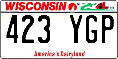 WI license plate 423YGP