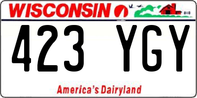 WI license plate 423YGY