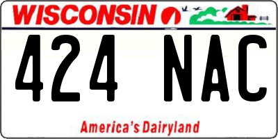 WI license plate 424NAC