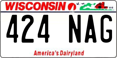 WI license plate 424NAG