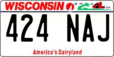 WI license plate 424NAJ