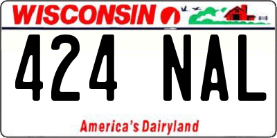 WI license plate 424NAL