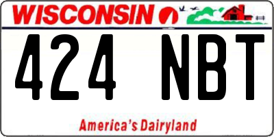WI license plate 424NBT