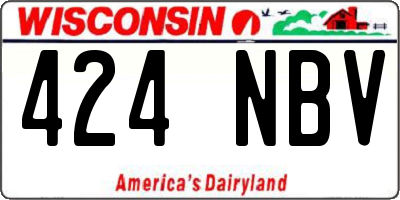 WI license plate 424NBV