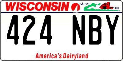WI license plate 424NBY