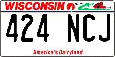 WI license plate 424NCJ