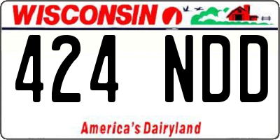 WI license plate 424NDD