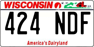 WI license plate 424NDF