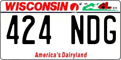 WI license plate 424NDG