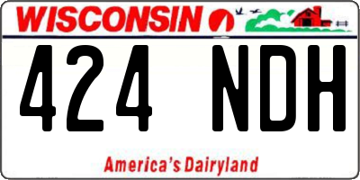 WI license plate 424NDH